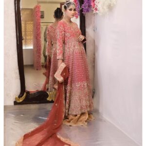 Onion Pink Bridal Gown