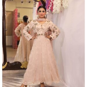 Peach Silk Anarkali